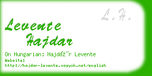 levente hajdar business card